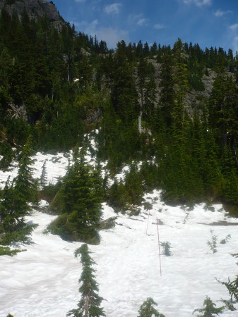 View from meadow; First Peak to the left