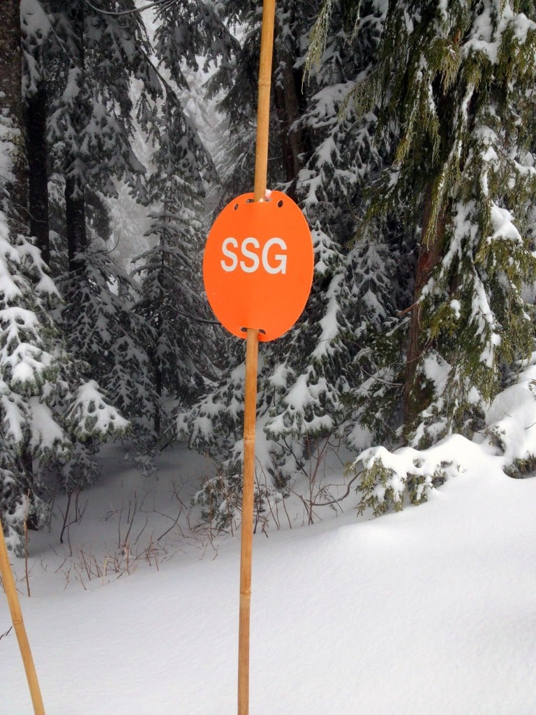 A Snowshoe Grind sign