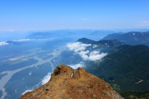 View from the top of Mount Cheam in Chilliwack