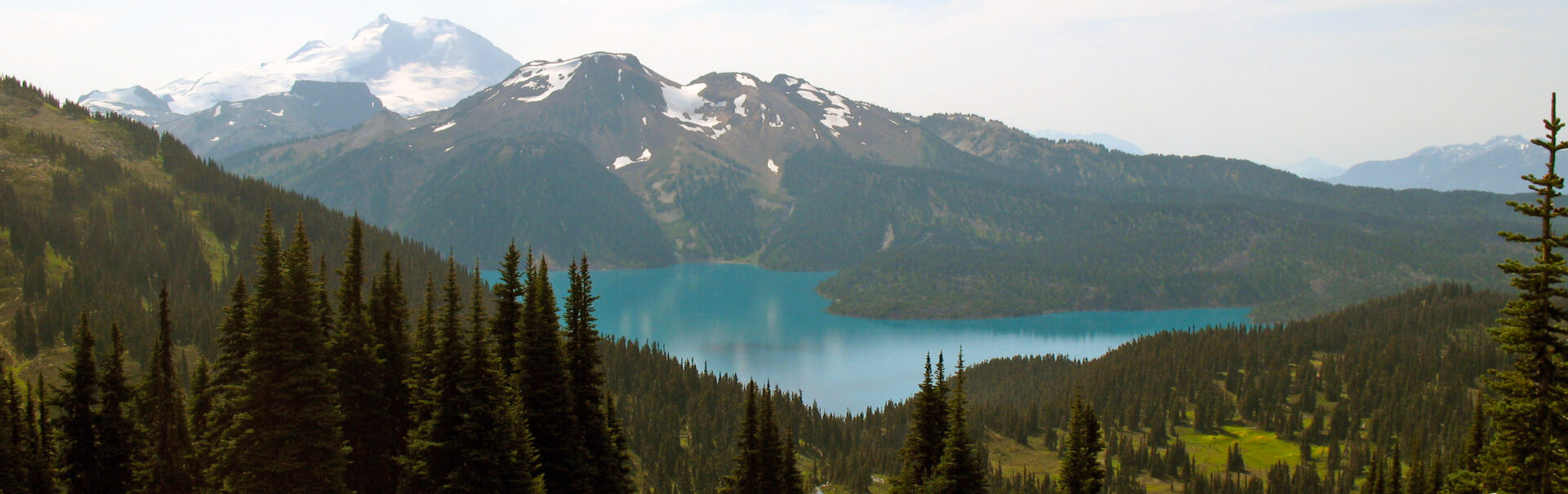 The view of Garibaldi Lake on the trail to Black Tusk