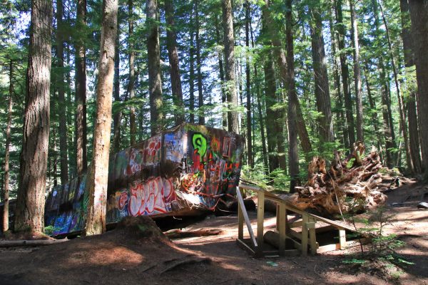 The Whistler Train Wreck has been turned into a mountain biking park