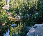 A small pond along the trail to Black Mountain in Cypress Provincial Park