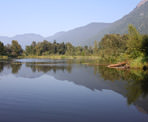 A view of the lake at Cheam Lake Wetlands in Chilliwack, BC.