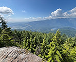 A view looking towards Coquitlam and Port Moody from the Coquitlam Lake Viewpoint