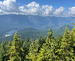 A view looking towards the Coquitlam Watershed and across to Eagle Mountain