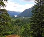 A view looking down the Squamish Valley on the Sigurd Trail