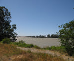 The view of the Fraser River from Deas Island Regional Park