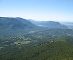 The view from Elk Mountain looking towards Cultus Lake in the distance