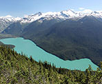 The view of Cheakamus Lake from the High Note Trail