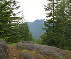 A rocky outcrop in the Evans Forest near Levette Lake