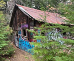 An old building in the Parkhurst Ghost Town north of Whistler