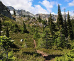 The Semaphore Lakes Trail north of Pemberton, BC