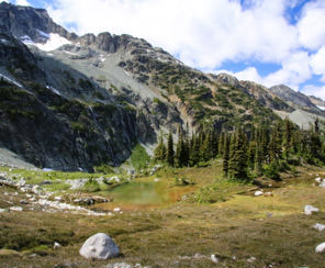 A view of Face Mountain from Semaphore Lakes