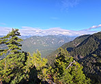 A view of the North Shore mountains from the trail to Suicide Bluffs