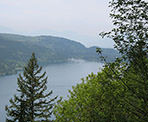 The view of Cultus Lake from the top of Teapot Hill