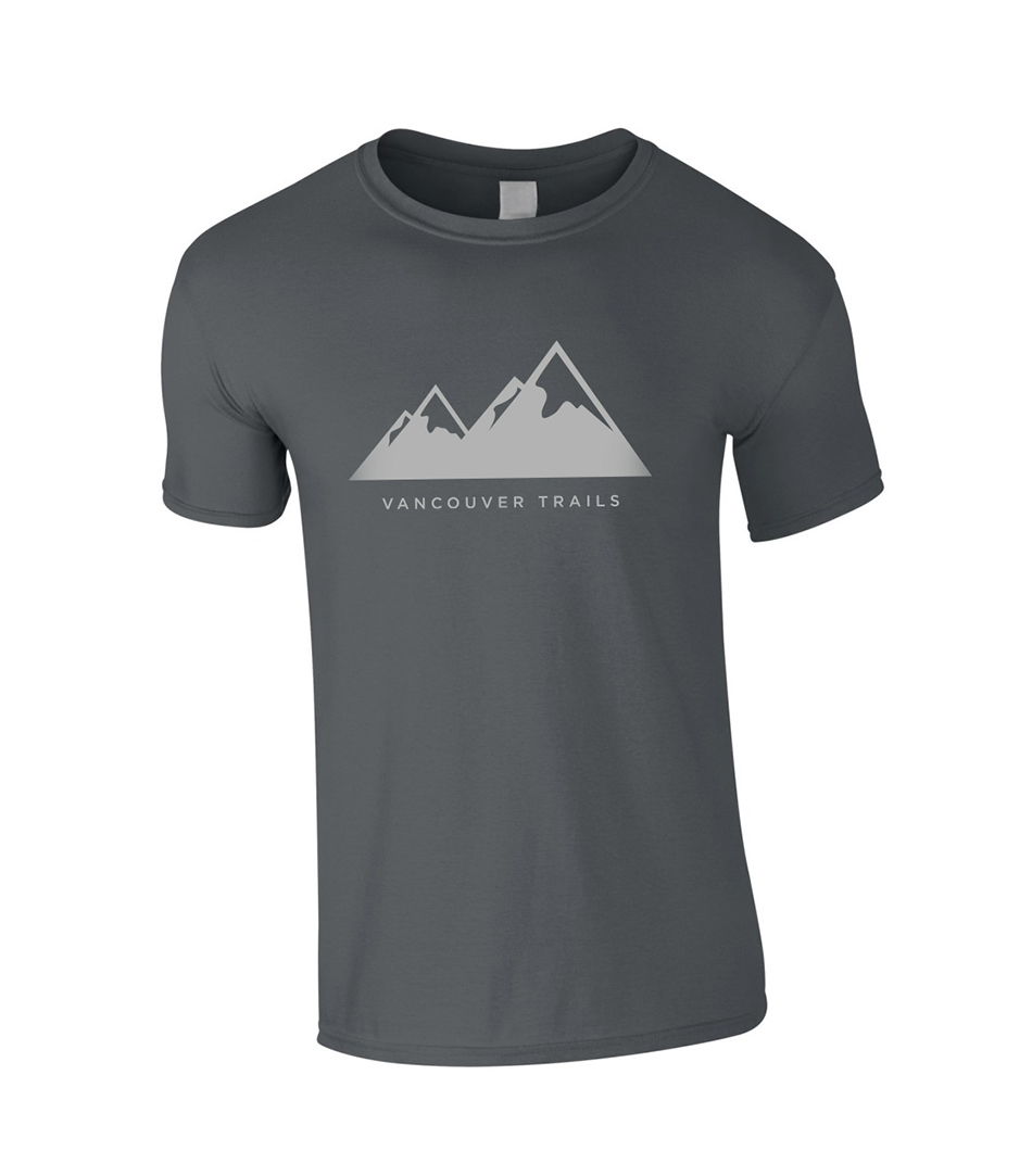 Men's Charcoal T-Shirt - Vancouver Trails