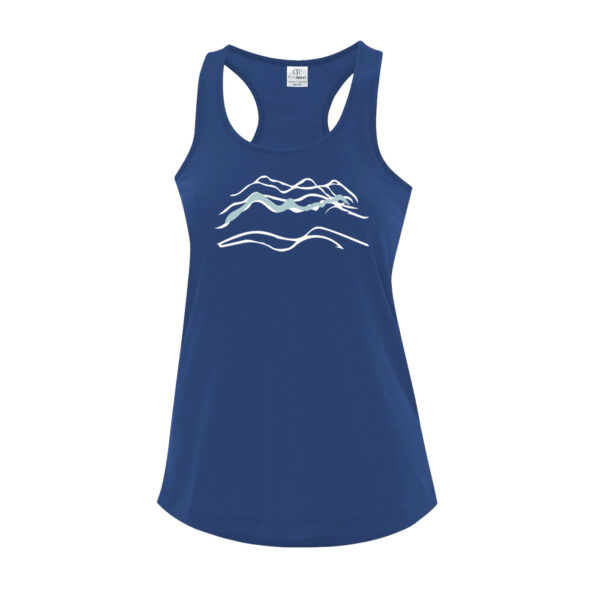 Wavy Mountains Women's Royal Blue Tank Top